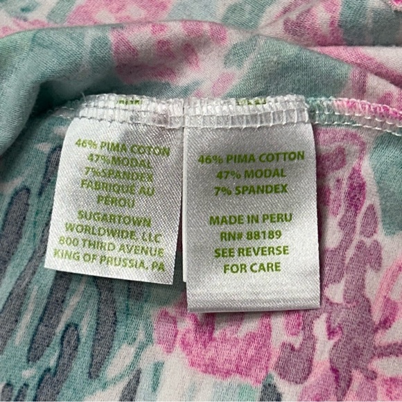 Lilly Pulitzer Womens Size Large Multi Color 3/4 Sleeve Top - Picture 9 of 9